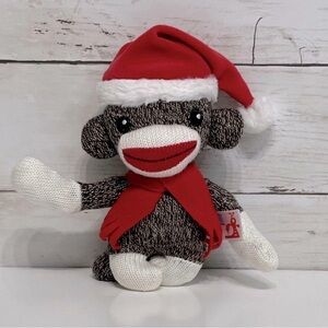 Made by Aliens Christmas Sock Monkey Plush 6” PRICE FIRM